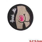 Spank Me Iron On Embroidered Patch